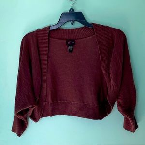 Torrid Brown Cropped Cardigan